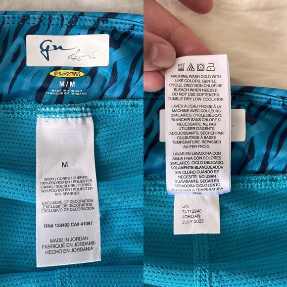 NWT Greg Norman Play Dry Blue Animal Print Golf Athletic Skort M - Picture 9 of 11